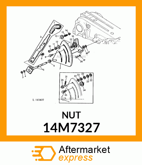 NUT, METRIC, HEX PREVAILING TORQUE 14M7327