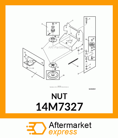 NUT, METRIC, HEX PREVAILING TORQUE 14M7327