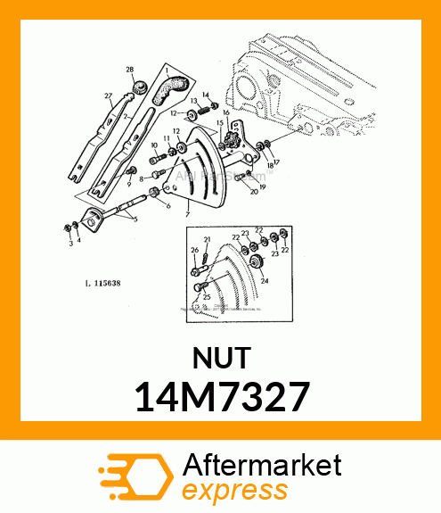 NUT, METRIC, HEX PREVAILING TORQUE 14M7327