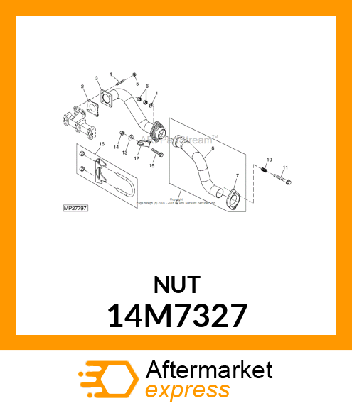 NUT, METRIC, HEX PREVAILING TORQUE 14M7327