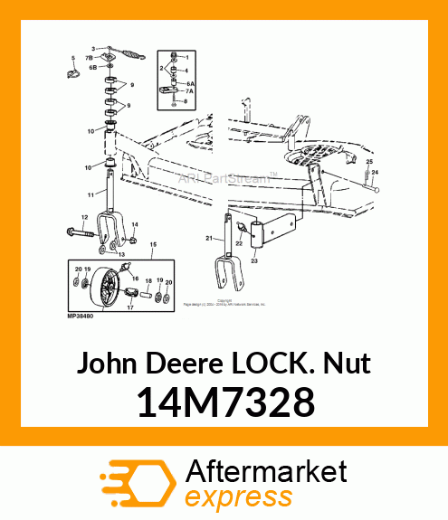 NUT, METRIC, HEX PREVAILING TORQUE 14M7328