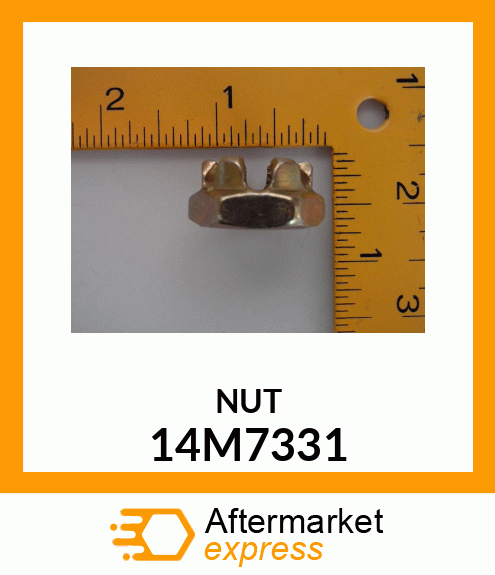 NUT, METRIC, THIN HEX CASTLE 14M7331