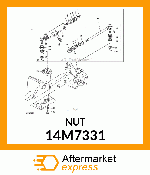 NUT, METRIC, THIN HEX CASTLE 14M7331