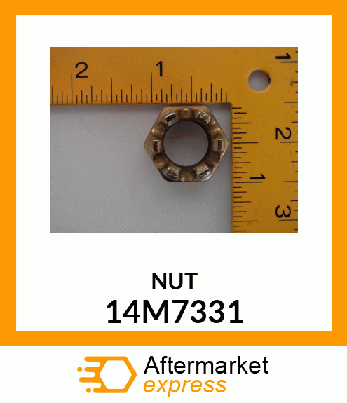 NUT, METRIC, THIN HEX CASTLE 14M7331