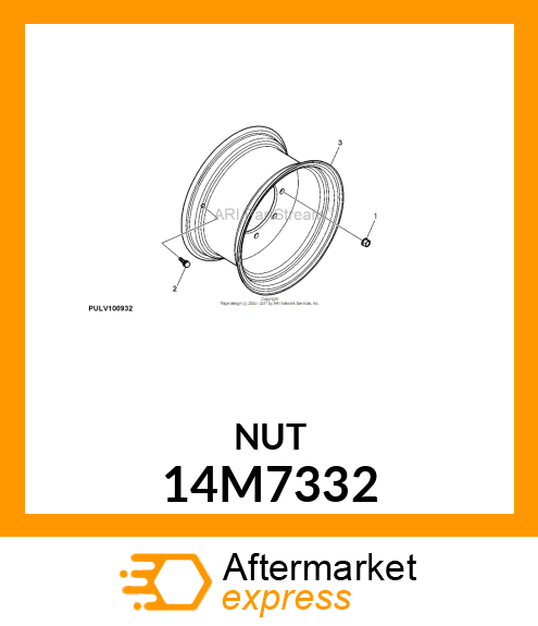 NUT, METRIC, HEX FLANGE 14M7332