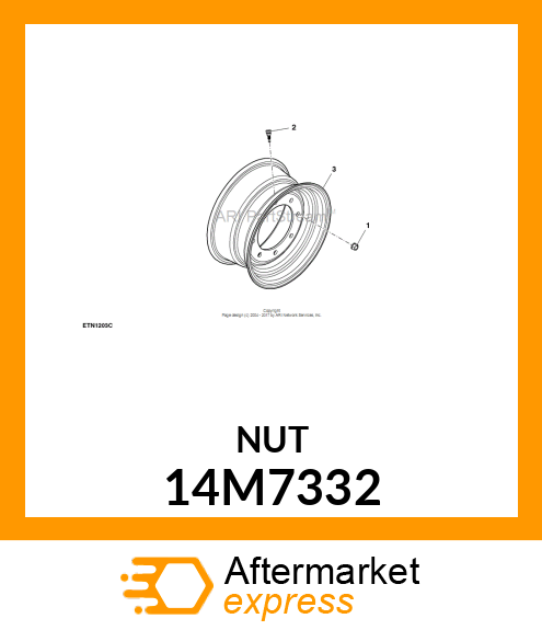 NUT, METRIC, HEX FLANGE 14M7332