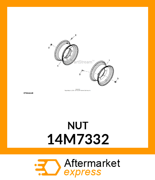 NUT, METRIC, HEX FLANGE 14M7332