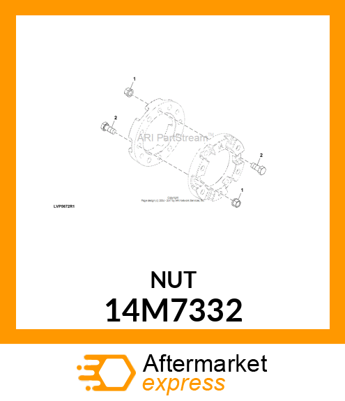 NUT, METRIC, HEX FLANGE 14M7332