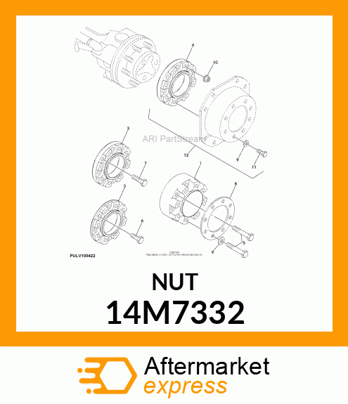 NUT, METRIC, HEX FLANGE 14M7332