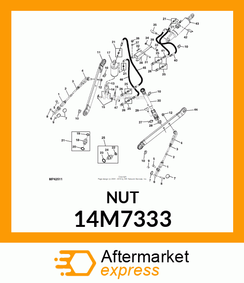 NUT, METRIC, HEX PREVAILING TORQUE 14M7333