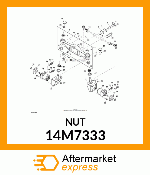 NUT, METRIC, HEX PREVAILING TORQUE 14M7333