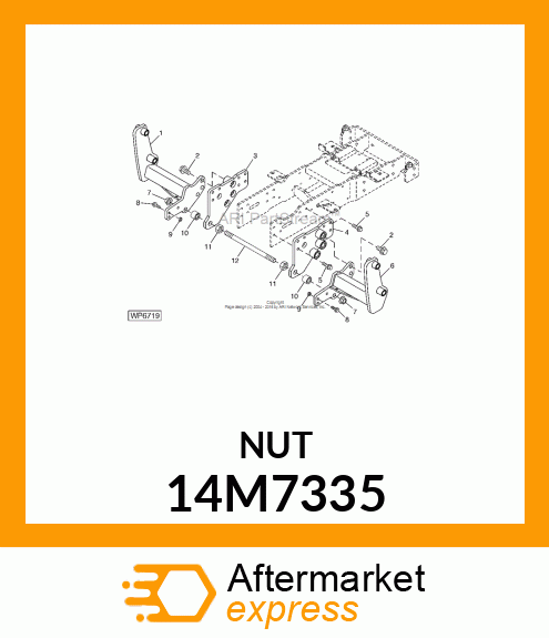 NUT, METRIC, THIN HEX 14M7335