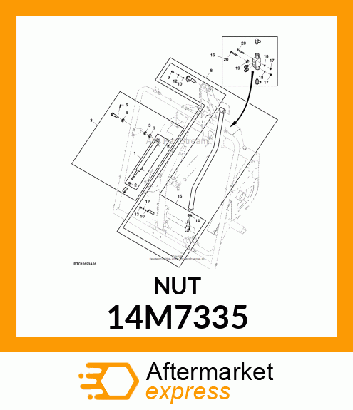 NUT, METRIC, THIN HEX 14M7335