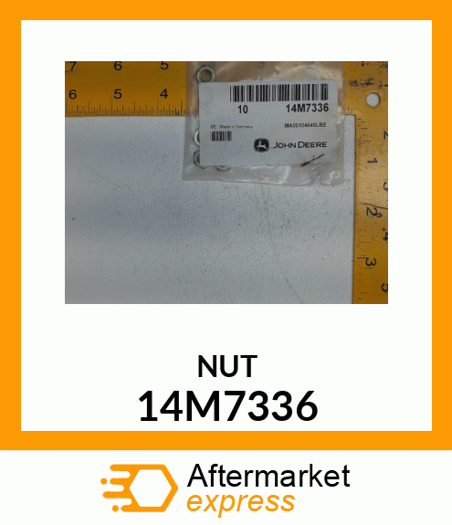 NUT, METRIC, L.H. THREAD HEX 14M7336