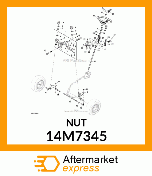 NUT, METRIC, HEX 14M7345