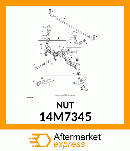 NUT, METRIC, HEX 14M7345