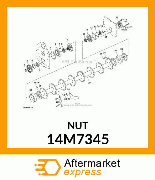 NUT, METRIC, HEX 14M7345