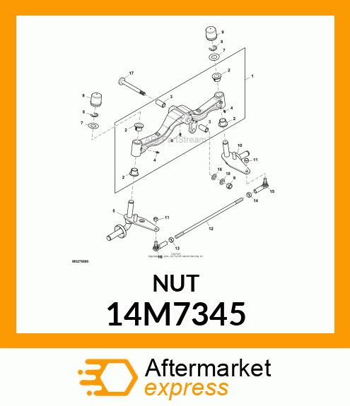 NUT, METRIC, HEX 14M7345