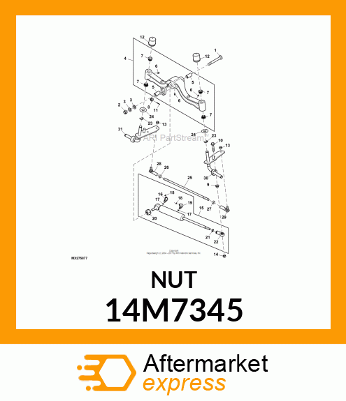 NUT, METRIC, HEX 14M7345