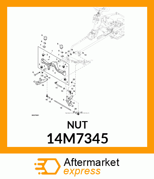 NUT, METRIC, HEX 14M7345