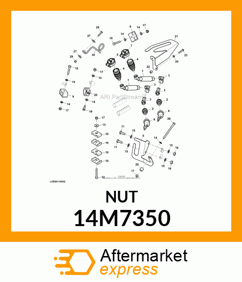 NUT, METRIC, HEX PREVAILING TORQUE 14M7350