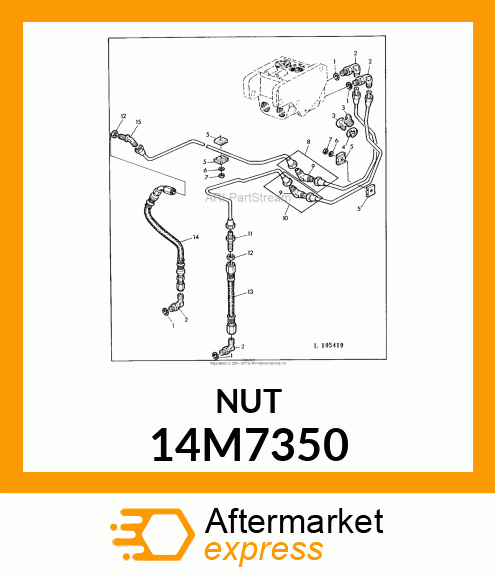 NUT, METRIC, HEX PREVAILING TORQUE 14M7350