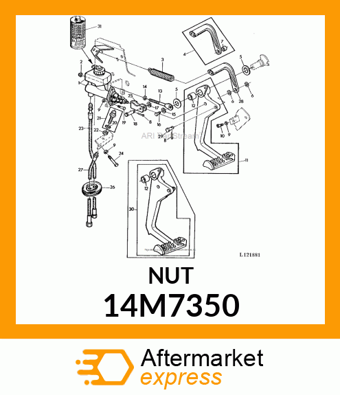 NUT, METRIC, HEX PREVAILING TORQUE 14M7350