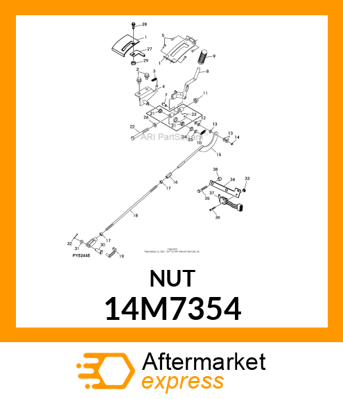 NUT, METRIC, HEX PREVAILING TORQUE 14M7354