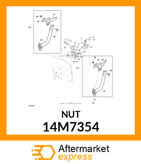 NUT, METRIC, HEX PREVAILING TORQUE 14M7354