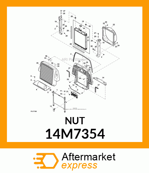 NUT, METRIC, HEX PREVAILING TORQUE 14M7354