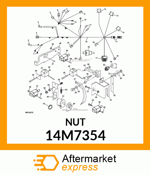 NUT, METRIC, HEX PREVAILING TORQUE 14M7354