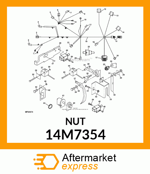 NUT, METRIC, HEX PREVAILING TORQUE 14M7354