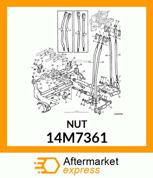 NUT, METRIC, THIN HEX 14M7361