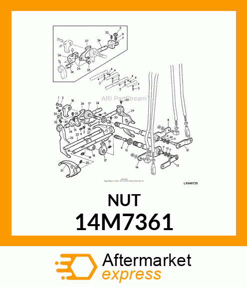 NUT, METRIC, THIN HEX 14M7361