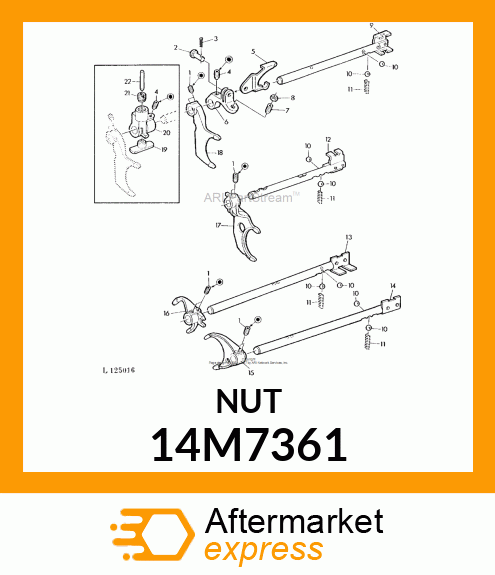 NUT, METRIC, THIN HEX 14M7361