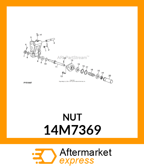 NUT, METRIC, THIN HEX CASTLE 14M7369