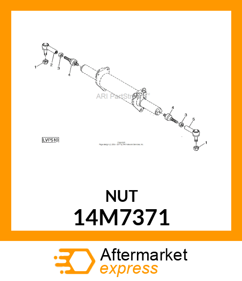 NUT, METRIC, HEX PREVAILING TORQUE 14M7371