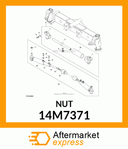 NUT, METRIC, HEX PREVAILING TORQUE 14M7371