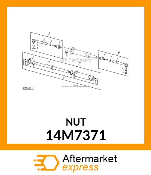 NUT, METRIC, HEX PREVAILING TORQUE 14M7371