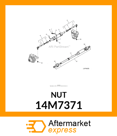 NUT, METRIC, HEX PREVAILING TORQUE 14M7371