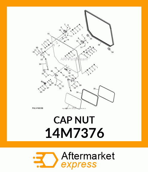 NUT, METRIC, HEX CROWN, SELF LOCKIN 14M7376