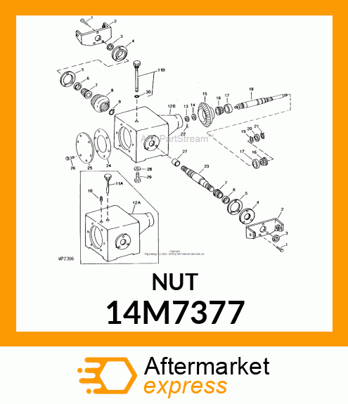 NUT, METRIC HEX SLOTTED 14M7377