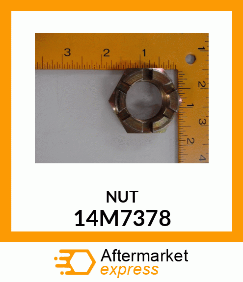 NUT, METRIC, THIN HEX SLOTTED 14M7378