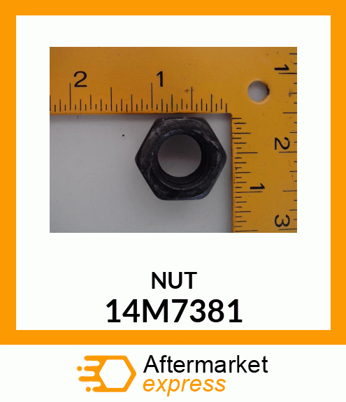 NUT, METRIC, L.H. THREAD HEX 14M7381