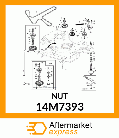 Lock Nut - NUT, METRIC, HEX PREVAILING TORQUE 14M7393