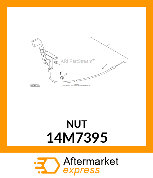 NUT, METRIC, THIN HEX CASTLE 14M7395