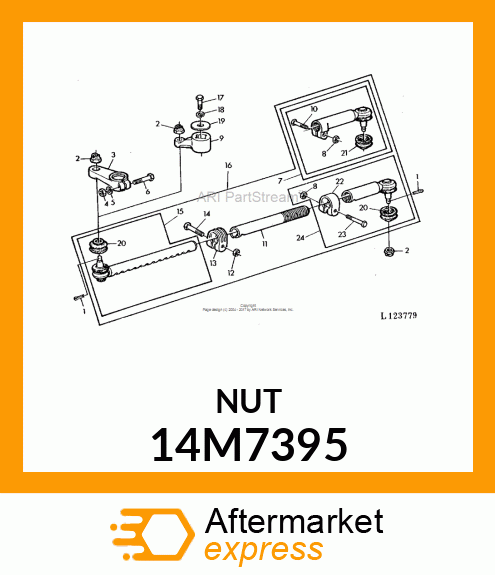 NUT, METRIC, THIN HEX CASTLE 14M7395