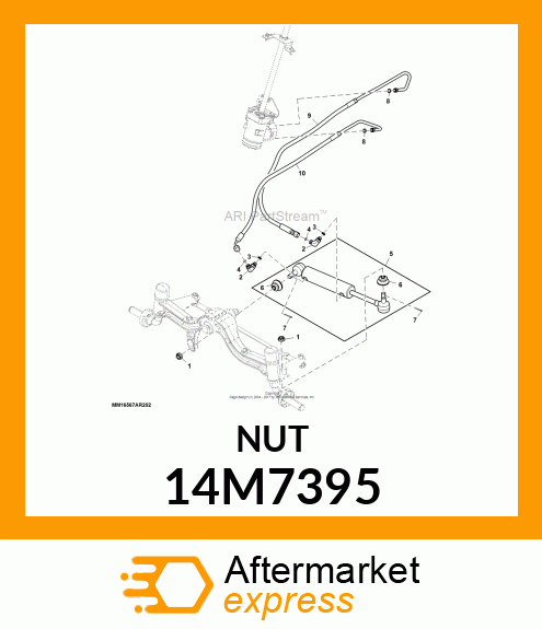 NUT, METRIC, THIN HEX CASTLE 14M7395