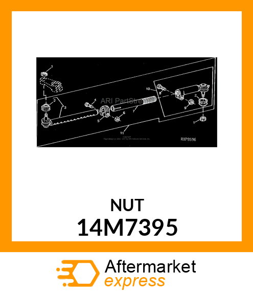 NUT, METRIC, THIN HEX CASTLE 14M7395