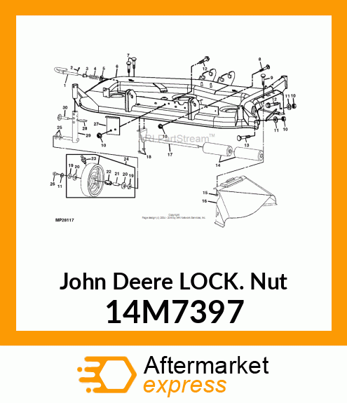 NUT, METRIC, HEX FL, SELF LOCKING 14M7397